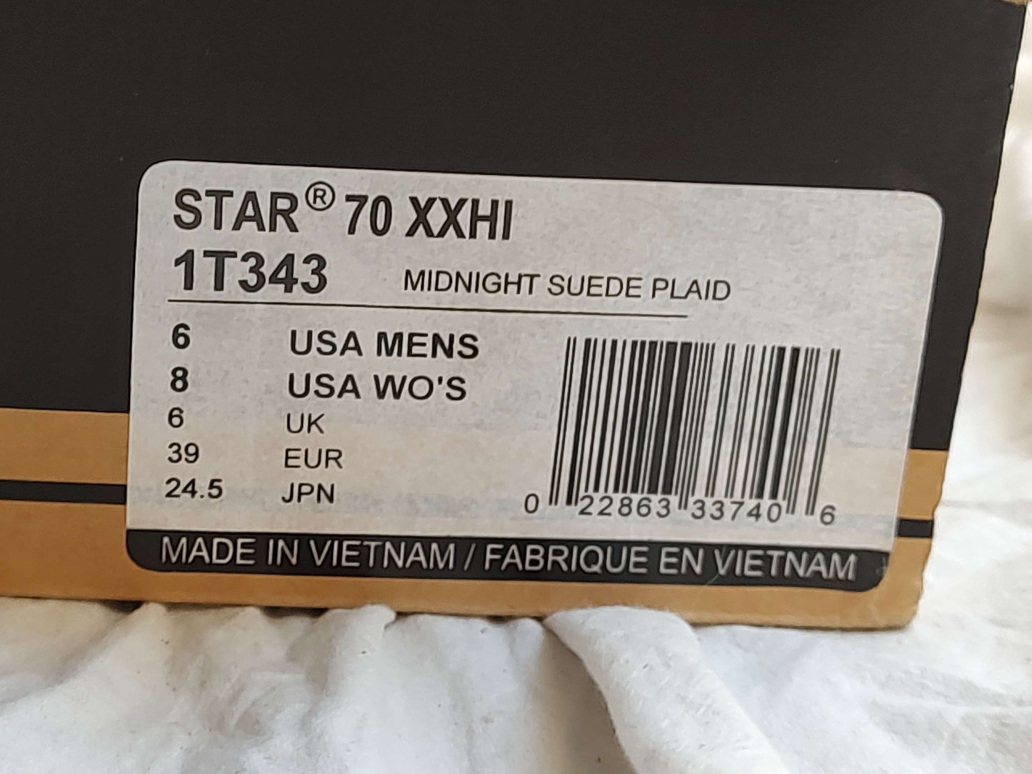 vintage converse STAR 70 XXHI lace-up buckle boots (midnight suede plaid)