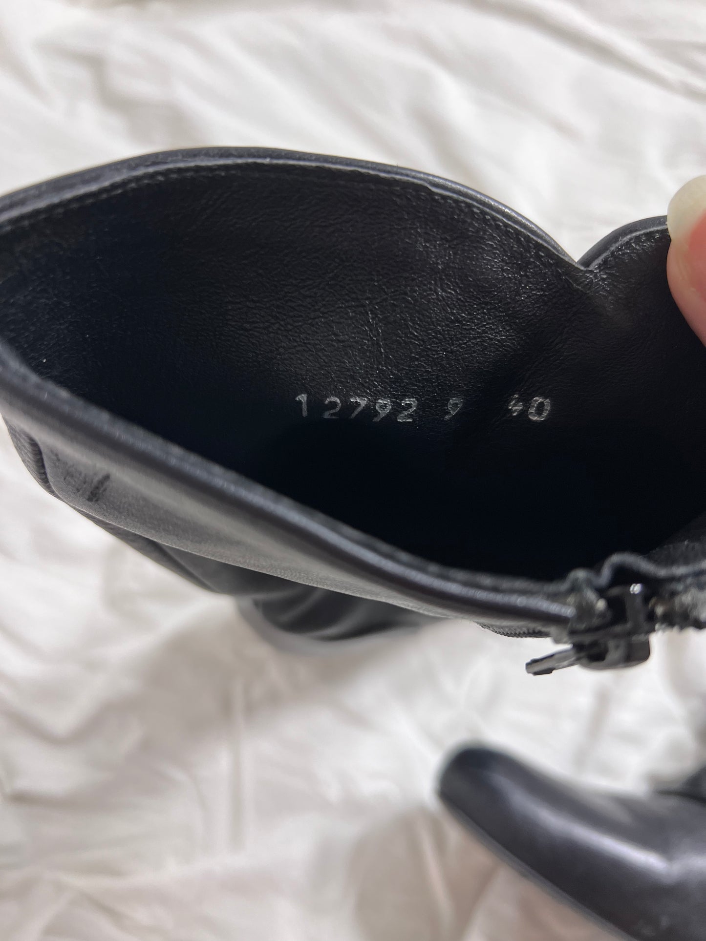 vintage eu black leather ankle boot heels with button detail