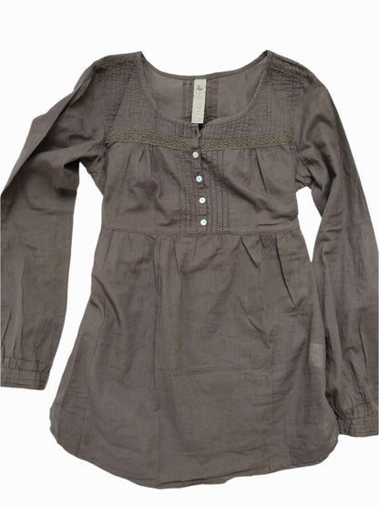 vintage eu label brown babydoll top