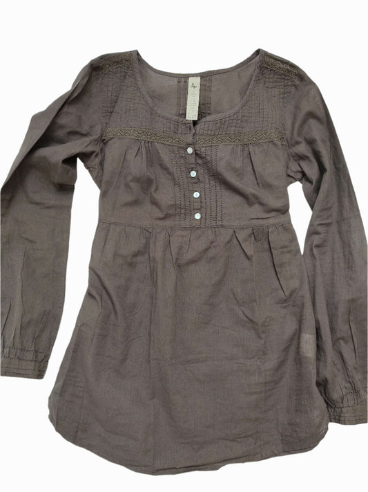 vintage eu label brown babydoll top