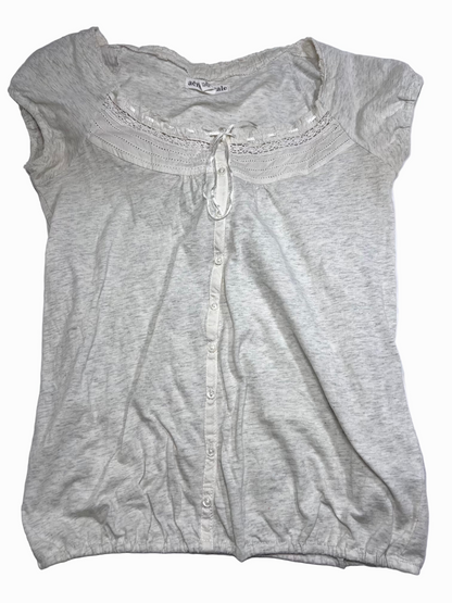vintage aéropostale light grey blouse