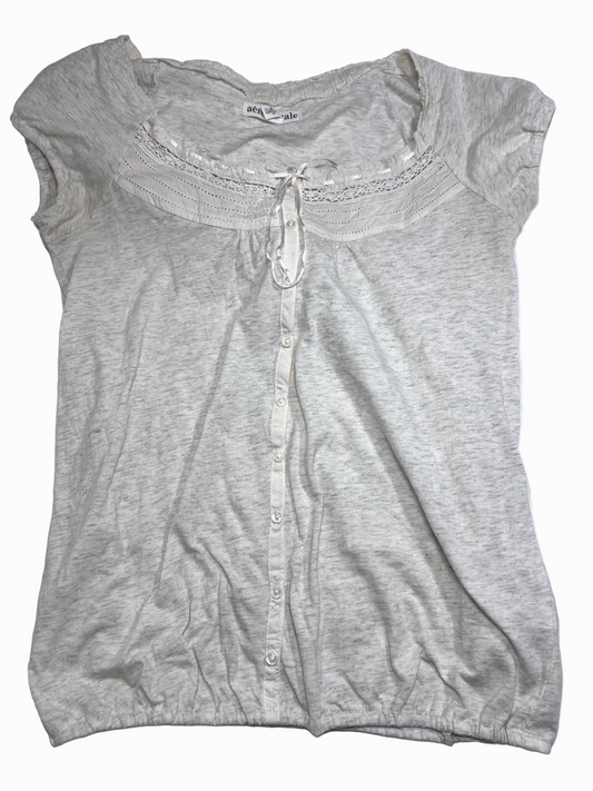 vintage aéropostale light grey blouse