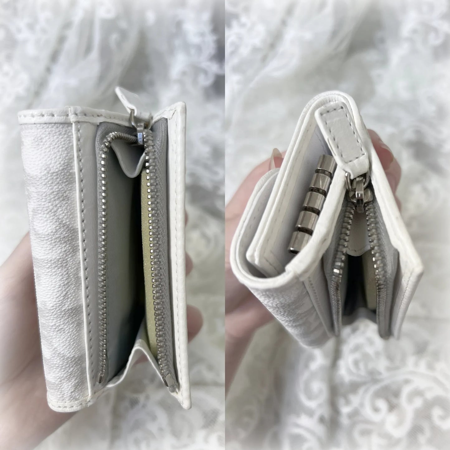 vintage dior romantique heart lock wallet