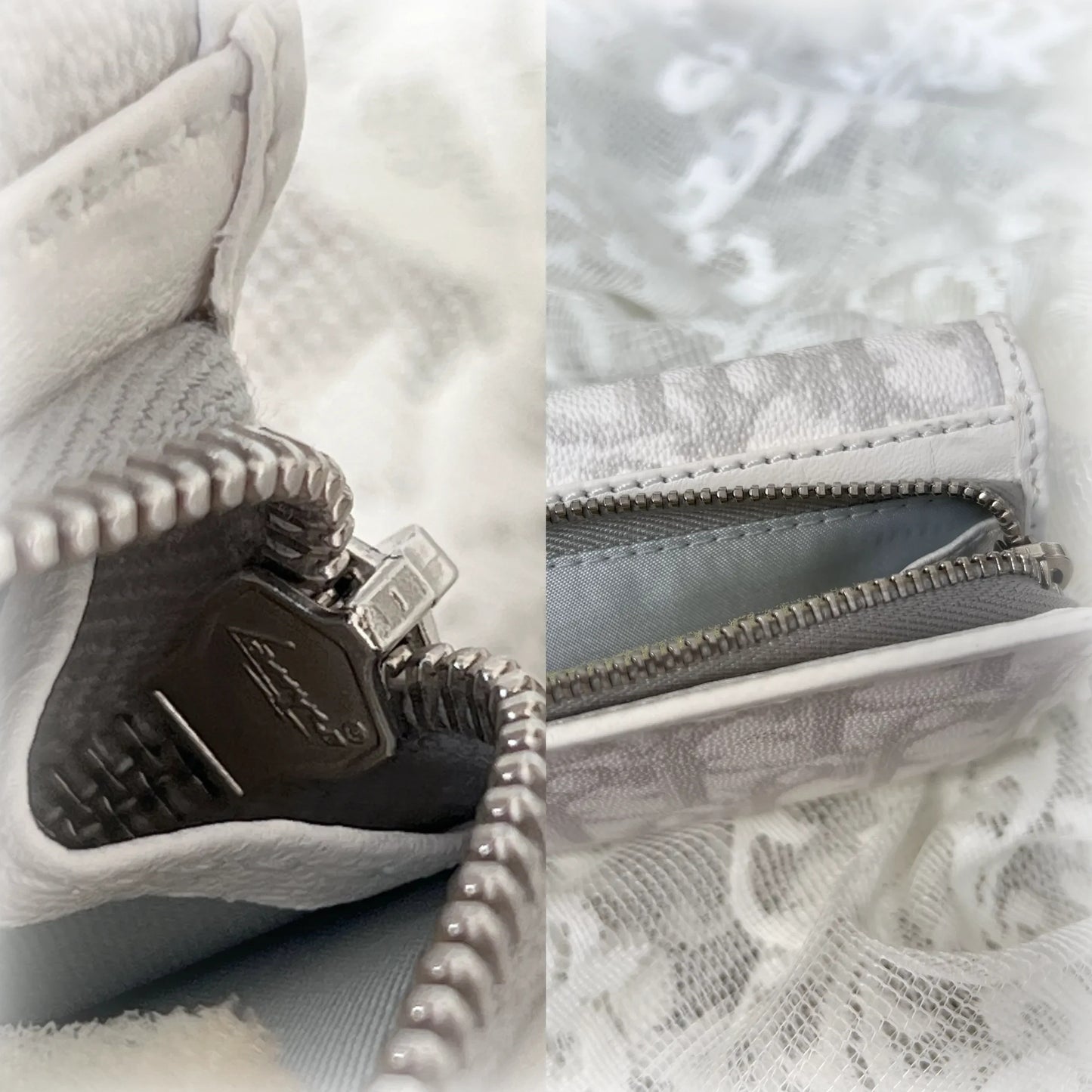 vintage dior romantique heart lock wallet
